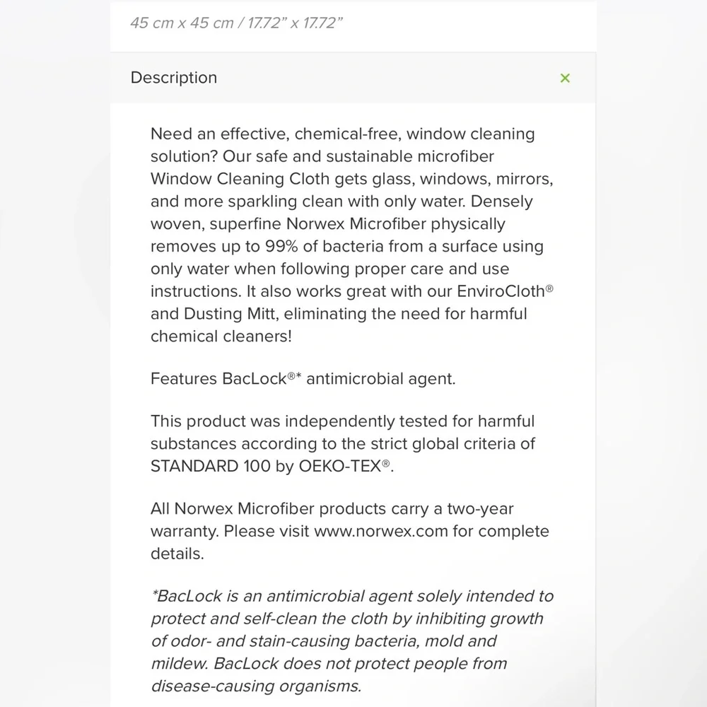 Norwex Window Cloth - Windows Pattern - Picture 2 of 5